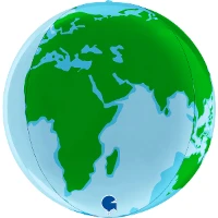 1209-0385 Г 3D СФЕРА 15" Планета Земля