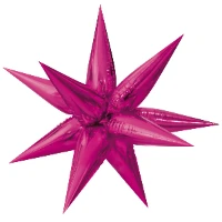 1209-0438 К 3D ЗВЕЗДА 25" Составная Fuchsia