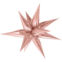 1209-0443 К 3D ЗВЕЗДА 25" Составная Rose Gold