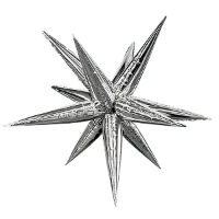 1209-0460 Р 3D ЗВЕЗДА 41" Составная Silver