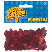 1501-0209 Конфетти Сердца с вензелем красн 14гр/A