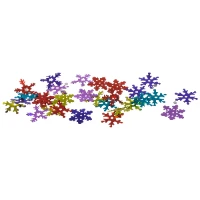 1501-2075 Конфетти Снежинки разноцв 70 гр/А