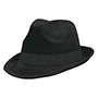 1501-2850 Шляпа-федора велюр черная/A