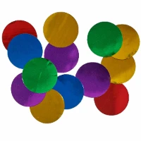 1501-3699 Конфетти Круги фольг ассорти 2см 300гр