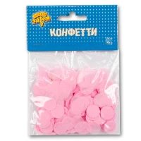 1501-4079 Конфетти Круги тишью Розовые 1,5см 10грG