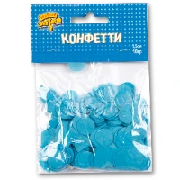 1501-4080 Конфетти Круги тишью Голубые 1,5см 10грG