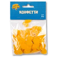1501-4081 Конфетти Круги тишью Желтые 1,5см 10гр/G