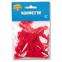 1501-4083 Конфетти Круги тишью Красные 1,5см 10грG