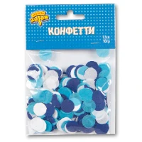 1501-4086 Конфетти Круги тишью ассор Голубое 10грG
