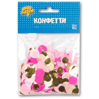 1501-4088 Конфетти Круги тишью,фол Роз/Золот 10грG