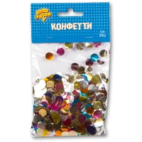 1501-4101 Конфетти Круги фольг ассорти 1см 20гр/G
