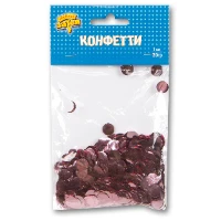 1501-4121 Конфетти Круги фол роз золото 1см 20г/G