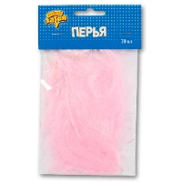 1501-4130 Перья декоративные Розовые 10см 30шт/G