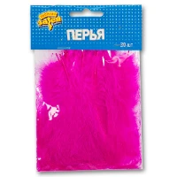 1501-4131 Перья декоративн ярко-розовые 10см 30штG