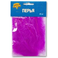 1501-4133 Перья декоративн Сиреневые 10см 30шт/G