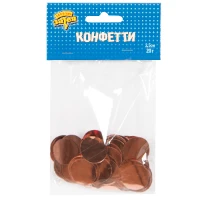 1501-4943 Конфетти Круги фол роз золото 2,5см 20гG