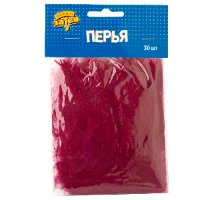1501-4981 Перья декоративные Бордовые 10см 30шт/G