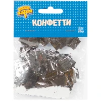 1501-5024 Конфетти Квадр фольг серебро 1,5см 20грG