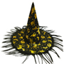 1501-5160 Шляпа ведьмы черн/золот с бахромой 36смG
