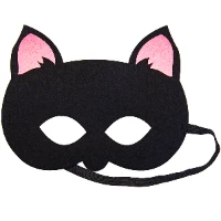 1501-5239 Маска Кошка черная фетр/G
