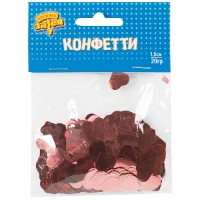 1501-5418 Конфетти Сердца фольг роз золото1,5см20г