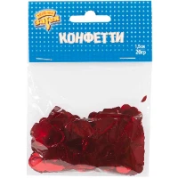 1501-5419 Конфетти Сердца фольг красные 1,5см20грG