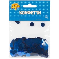 1501-5423 Конфетти Круги фольг синие 1см 20гр/G