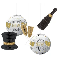 1501-5610 Декор-комплект HNY Шампанское 5шт/А