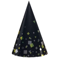 1501-5909 Колпак Конфетти Party черный 6шт/G