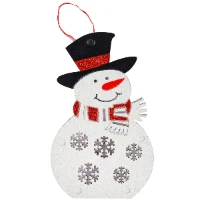 1501-5957 Снеговик светящийся дерев 23см/G