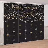1501-6074 Декорац HNY гирлянды зол/сереб 2,4х2,7мА