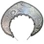 1501-6160 Кокошник-Ободок Узор Зимний серебро