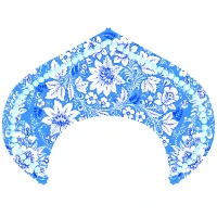1501-6161 Кокошник-Ободок Узор синий