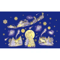 1501-6404 Наклейка 2ст светящ НГ Ночь 33х48см