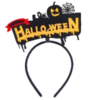 1501-6466 Ободок Happy Halloween Кладбище Тыква /G
