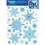 1501-7090 Наклейка Снежинки искристые 47х33см