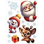 1501-7097 Наклейка Дед Мороз и помощники 47х33см