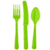 1502-0904 Столовые приборы пласт Kiwi Green 24шт/A