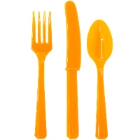 1502-1080 Столовые приборы пласт Orange Peel 24штA