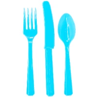 1502-1083 Столовые приборы пл Caribbean blue 24штA