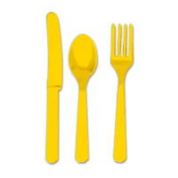 1502-1084 Столовые приборы пл Yellow Sunshine24штA