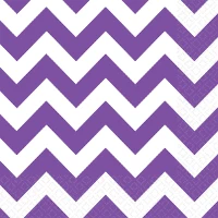 1502-2395 Салфетка New Purple шеврон 25см 16шт/А