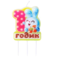 1502-2504 Свеча д/торта Малышарики 1ГОДИК/G
