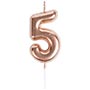 1502-3005 Свеча -цифра "5" Розовое золото 4,5см/V