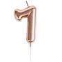 1502-3007 Свеча -цифра "7" Розовое золото 4,5см/V