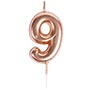 1502-3009 Свеча -цифра "9" Розовое золото 4,5см/V