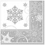 1502-3098 Салфетка Снежинка серебр 25см 16шт/А