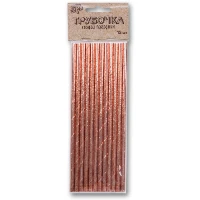 1502-3105 Трубочка д/кокт фол розов золото 12шт/G