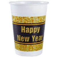 1502-3398 Стакан пласт HNY Ретро 200мл 8шт/Р