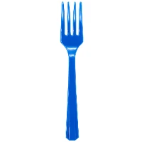 1502-3670 Вилка пласт Bright Royal Blue 20шт/A